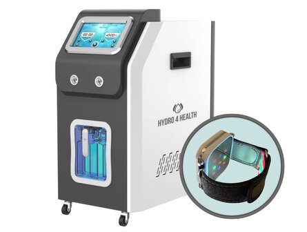 6 WEKEN PROEFPLAATSING | HYDRO 4 HEALTH | 4500PRO | Waterstof inhalatie therapie apparaat (+ATP polsband)